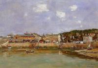 Boudin, Eugene - The Port of Trouville, the Market Place and the Ferry